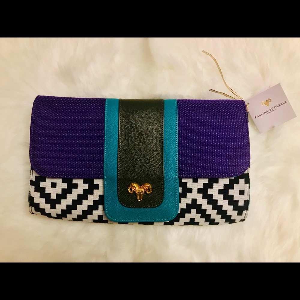 Paulina Guiterrez Purple Clutch/Purse